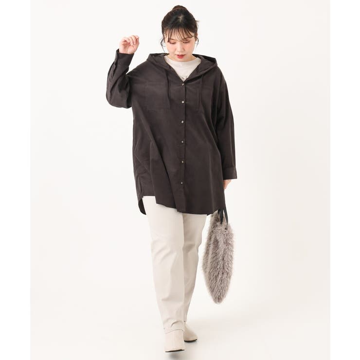 【大きいサイズ】さらさらストレッチ裏起毛ストレートパンツ | eur3 | 詳細画像21