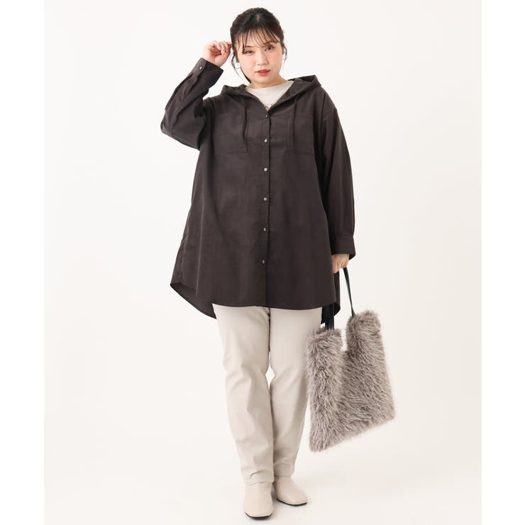 【大きいサイズ】さらさらストレッチ裏起毛ストレートパンツ | eur3 | 詳細画像22