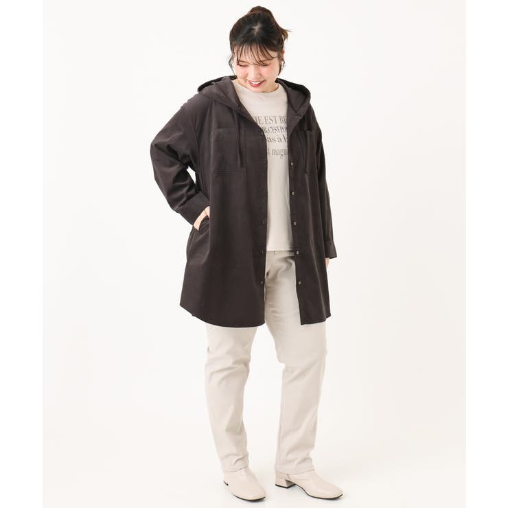 【大きいサイズ】さらさらストレッチ裏起毛ストレートパンツ | eur3 | 詳細画像23