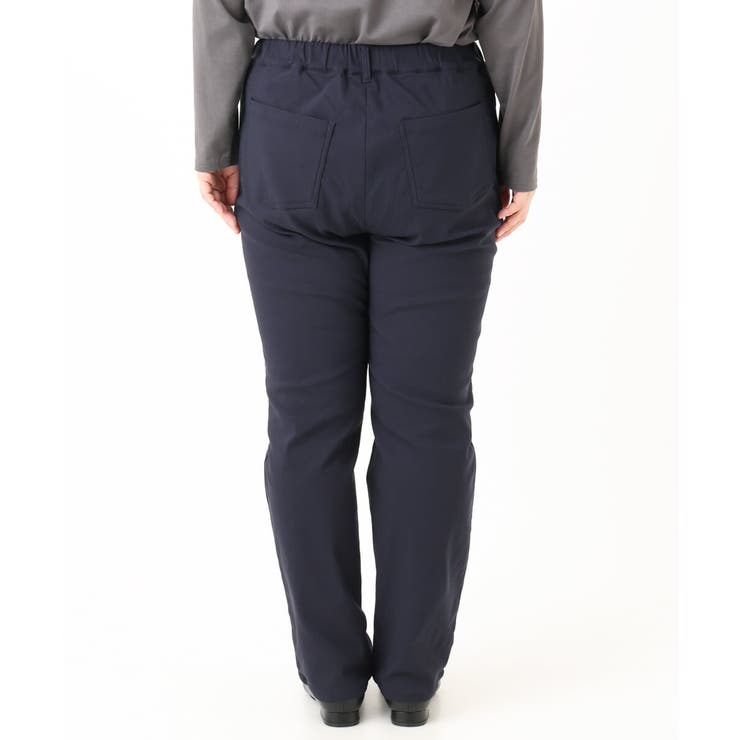 【大きいサイズ】さらさらストレッチ裏起毛ストレートパンツ | eur3 | 詳細画像5