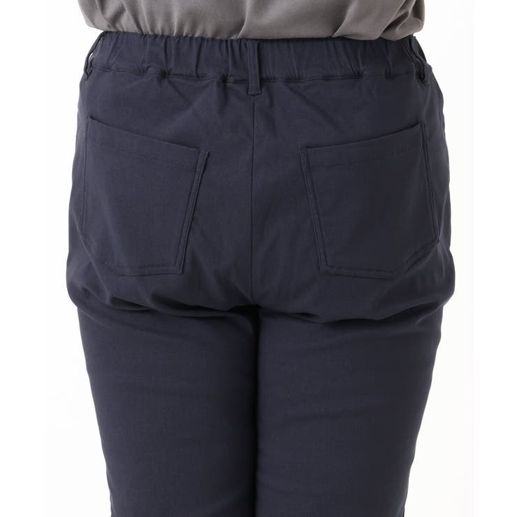 【大きいサイズ】さらさらストレッチ裏起毛ストレートパンツ | eur3 | 詳細画像6