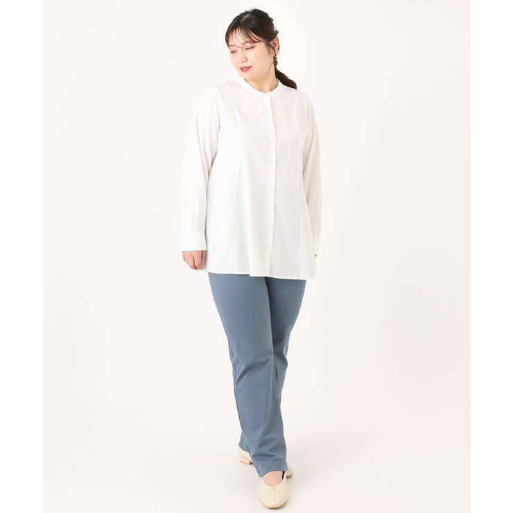 【大きいサイズ】ジャカードスリムストレートパンツ | eur3 | 詳細画像10