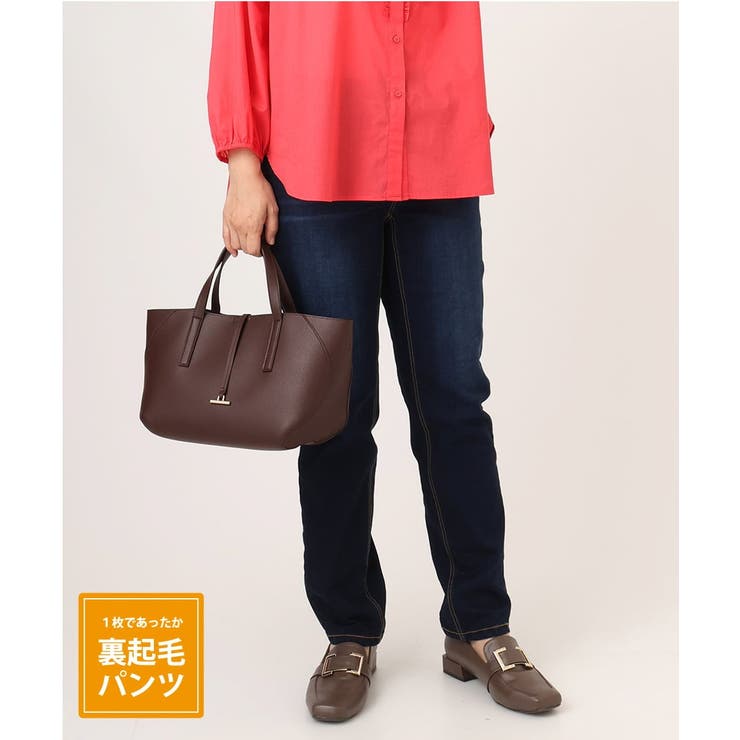 【大きいサイズ】ゆるフィットスキニー裏起毛デニムパンツ | eur3 | 詳細画像1