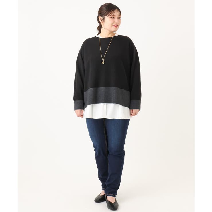 【大きいサイズ】ゆるフィットスキニー裏起毛デニムパンツ | eur3 | 詳細画像15