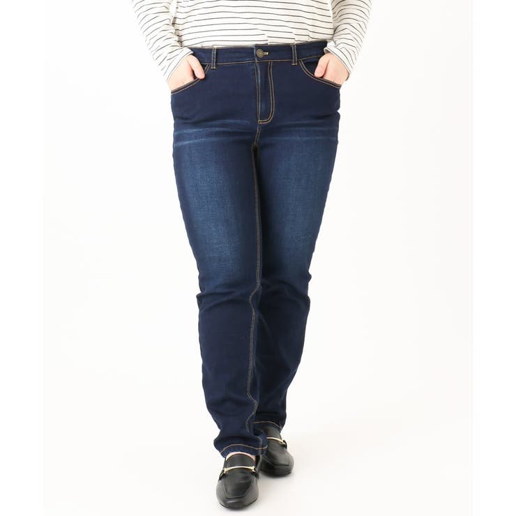 【大きいサイズ】ゆるフィットスキニー裏起毛デニムパンツ | eur3 | 詳細画像5