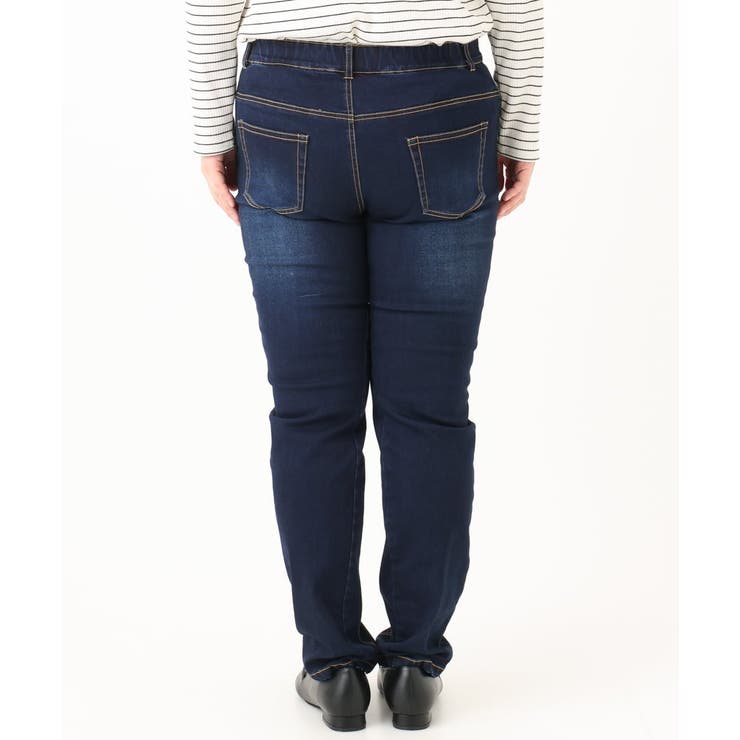 【大きいサイズ】ゆるフィットスキニー裏起毛デニムパンツ | eur3 | 詳細画像7