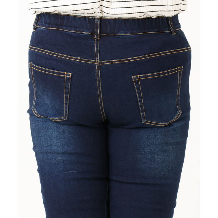 【大きいサイズ】ゆるフィットスキニー裏起毛デニムパンツ | eur3 | 詳細画像8