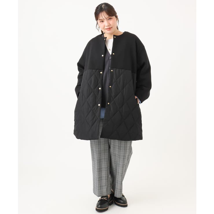 【大きいサイズ/ 裏起毛】センタープレスチェック柄ストレートパンツ | eur3 | 詳細画像19 