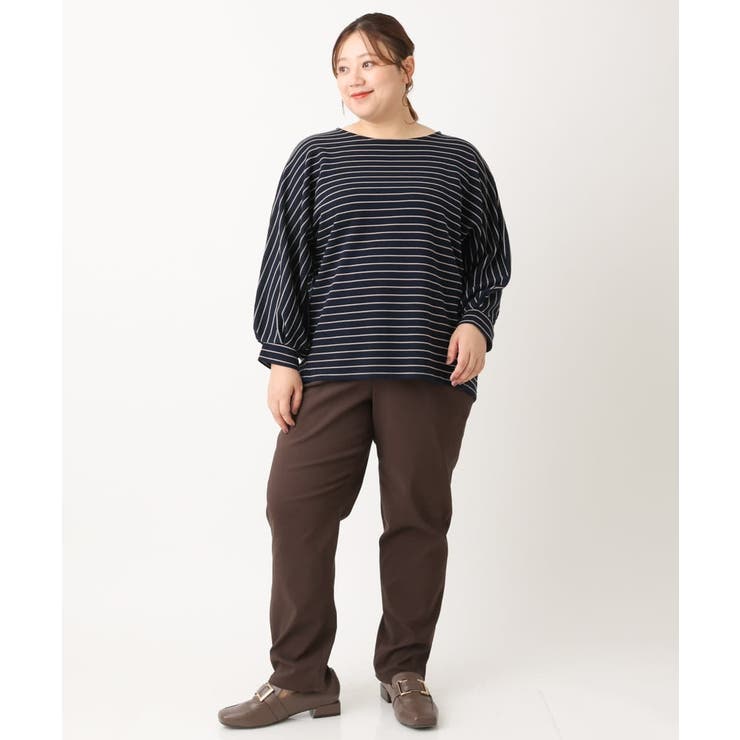 【大きいサイズ】さらさらストレッチ裏起毛ストレートパンツ | eur3 | 詳細画像14 