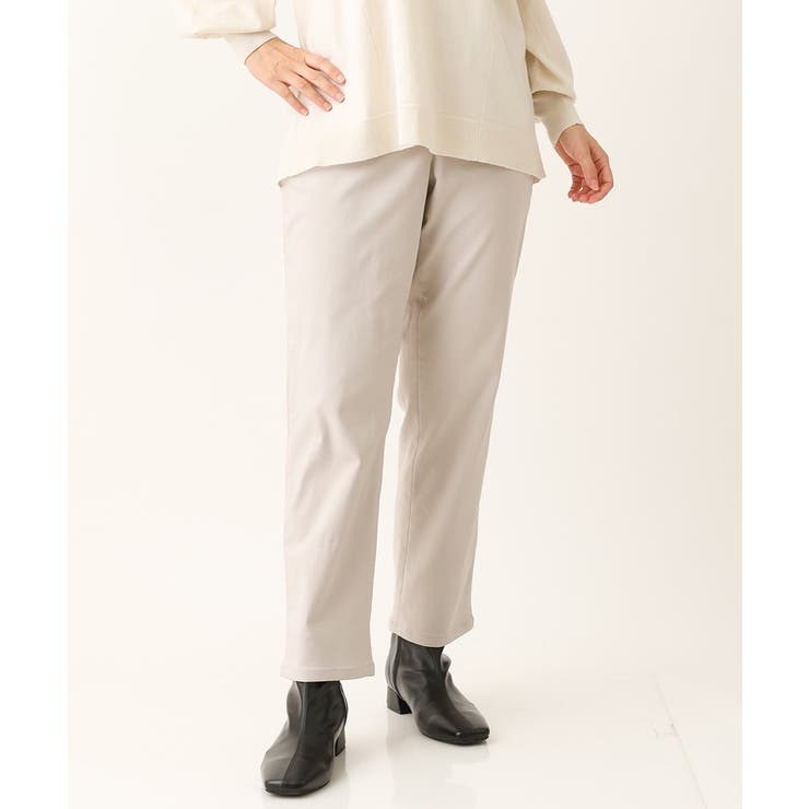 【大きいサイズ】さらさらストレッチ裏起毛ストレートパンツ | eur3 | 詳細画像16 
