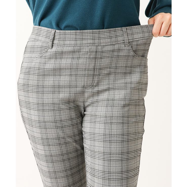 【大きいサイズ/11号サイズあり】裏起毛ストレッチチェック柄パンツ | eur3 | 詳細画像13 