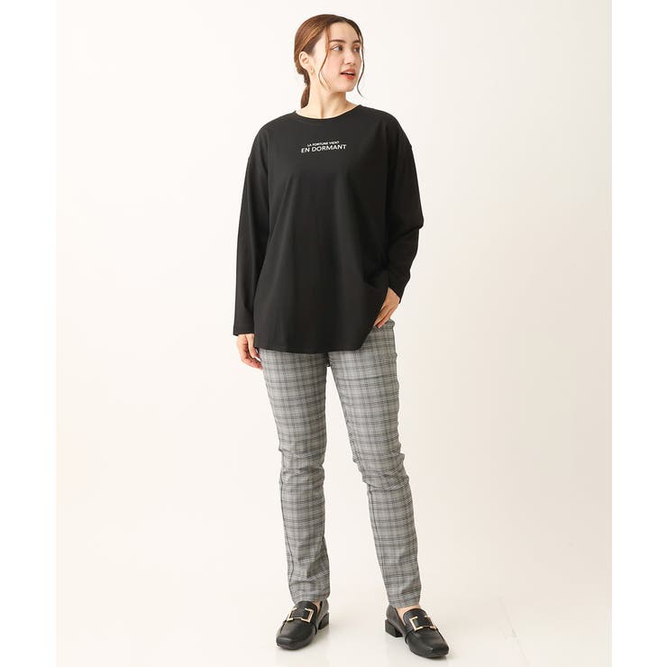 【大きいサイズ/11号サイズあり】裏起毛ストレッチチェック柄パンツ | eur3 | 詳細画像15 