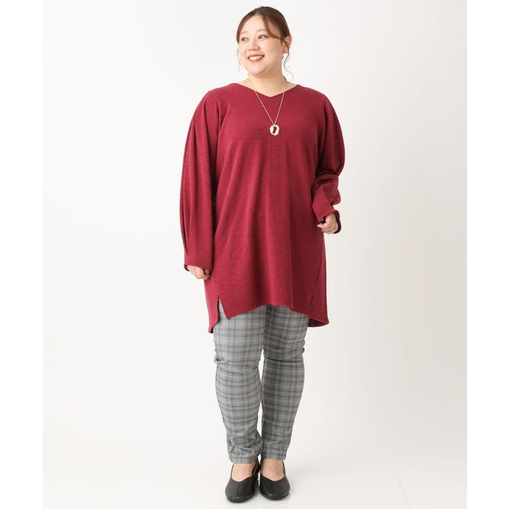 【大きいサイズ/11号サイズあり】裏起毛ストレッチチェック柄パンツ | eur3 | 詳細画像20 