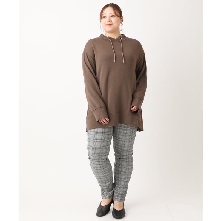 【大きいサイズ/11号サイズあり】裏起毛ストレッチチェック柄パンツ | eur3 | 詳細画像22 