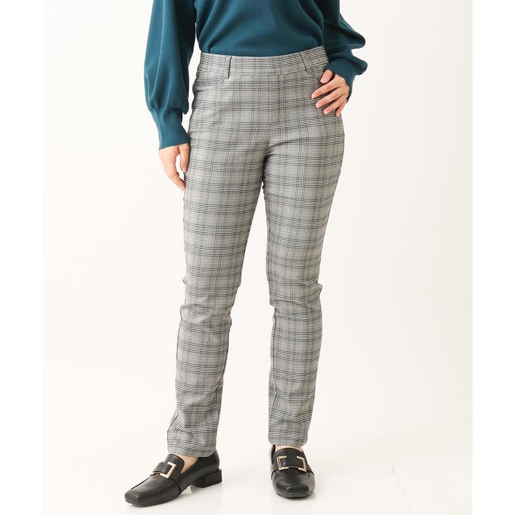 【大きいサイズ/11号サイズあり】裏起毛ストレッチチェック柄パンツ | eur3 | 詳細画像4 