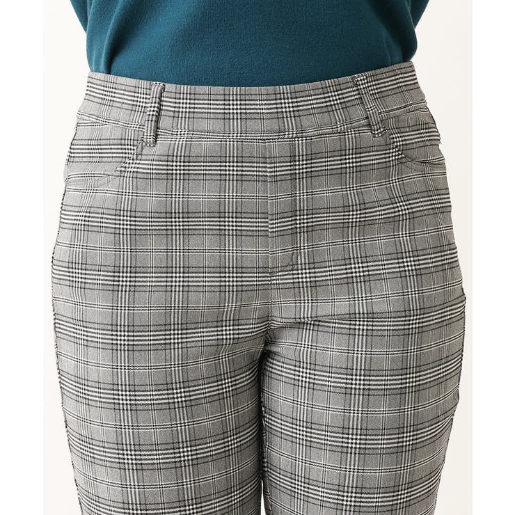 【大きいサイズ/11号サイズあり】裏起毛ストレッチチェック柄パンツ | eur3 | 詳細画像9 