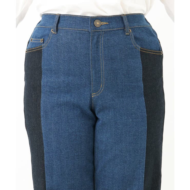 【大きいサイズ】ブロッキングデニムパンツ | eur3 | 詳細画像11 