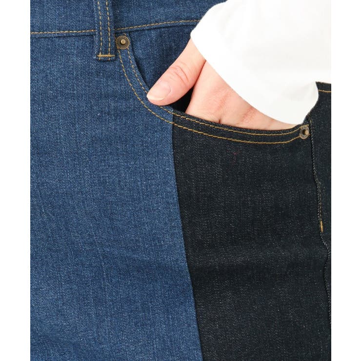 【大きいサイズ】ブロッキングデニムパンツ | eur3 | 詳細画像12 