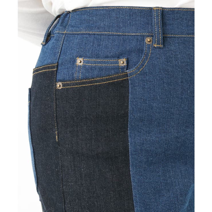 【大きいサイズ】ブロッキングデニムパンツ | eur3 | 詳細画像13 