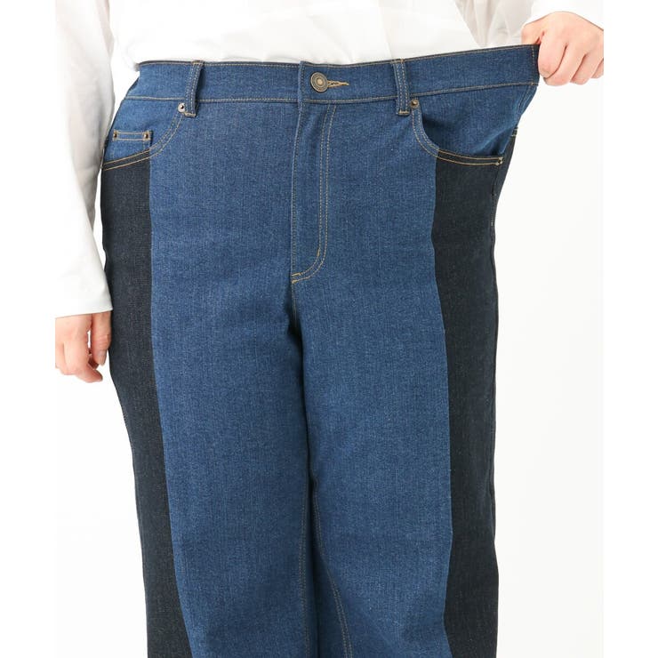 【大きいサイズ】ブロッキングデニムパンツ | eur3 | 詳細画像17 