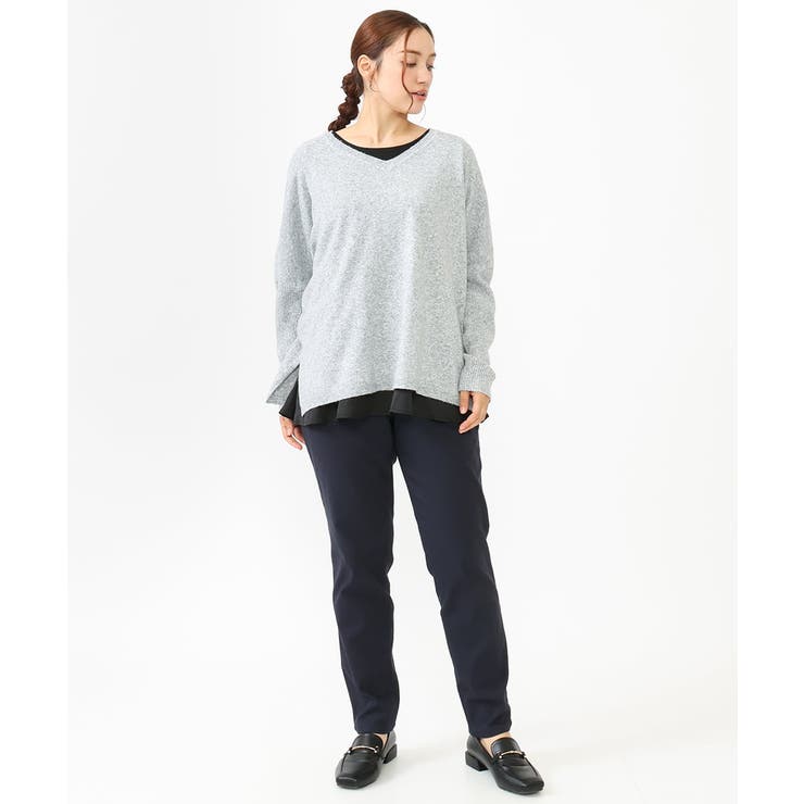 【シリーズ累計販売1万5千枚！ 大きいサイズ】さらさらストレッチテーパード裏起毛… | eur3 | 詳細画像4 