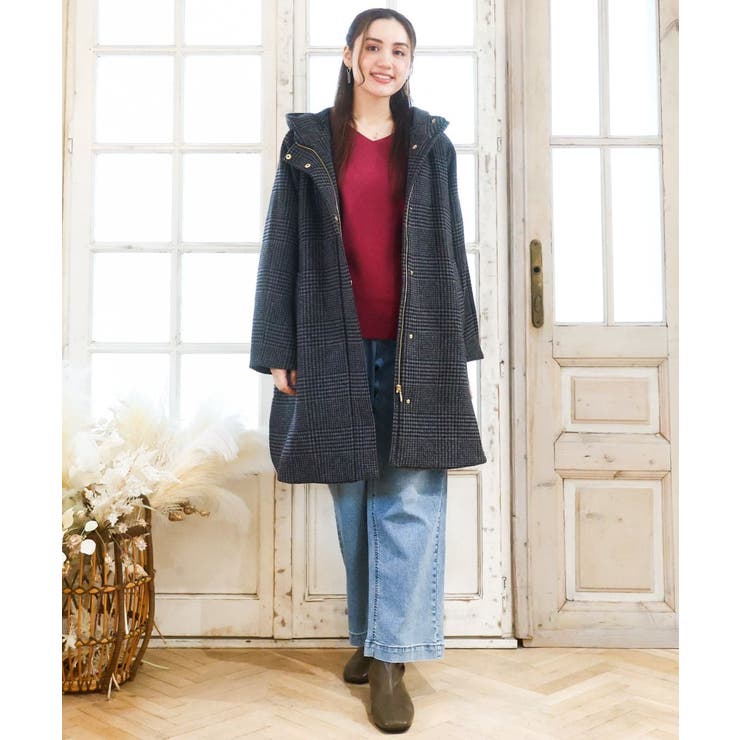 【大きいサイズ】ライトカシミヤウールコート | eur3 | 詳細画像3 