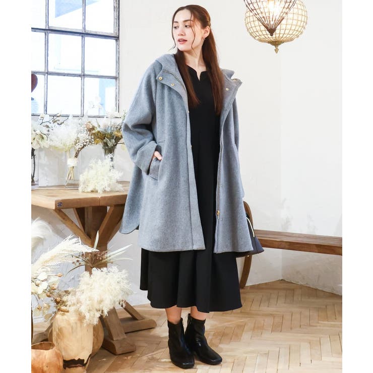 【大きいサイズ】ライトカシミヤウールコート | eur3 | 詳細画像32 