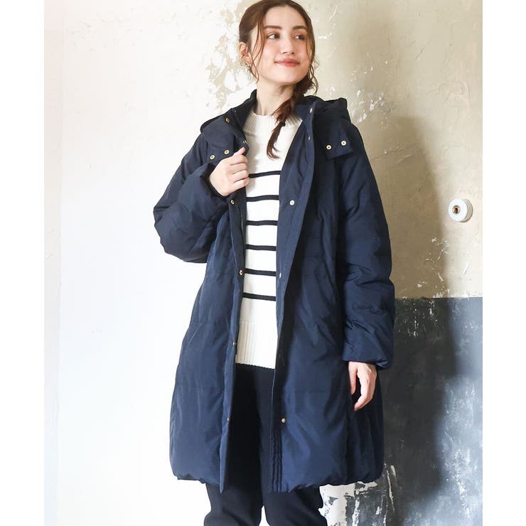 【大きいサイズ】フードロングダウンコート | eur3 | 詳細画像1 