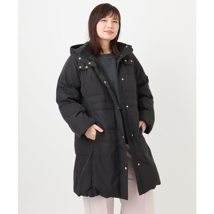 ブラック(94) | 【大きいサイズ】フードロングダウンコート | eur3