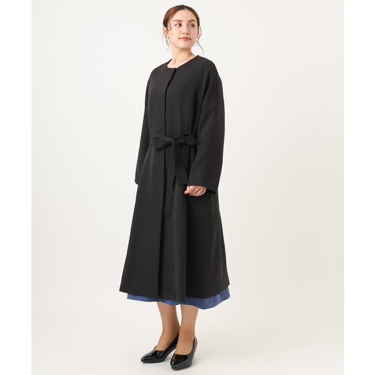 【大きいサイズ】ノーカラーロングコート | eur3 | 詳細画像20 