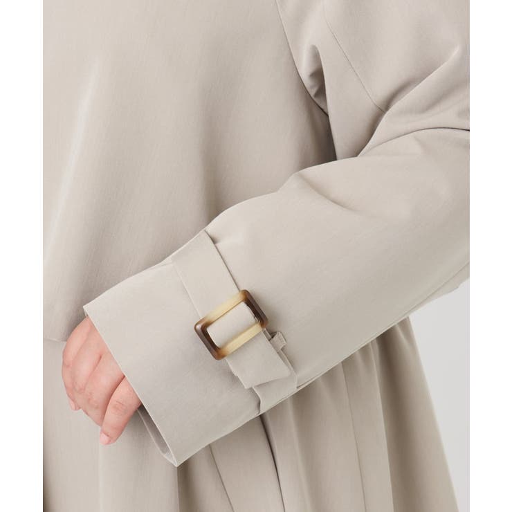 【大きいサイズ】ノーカラートレンチコート | eur3 | 詳細画像17 