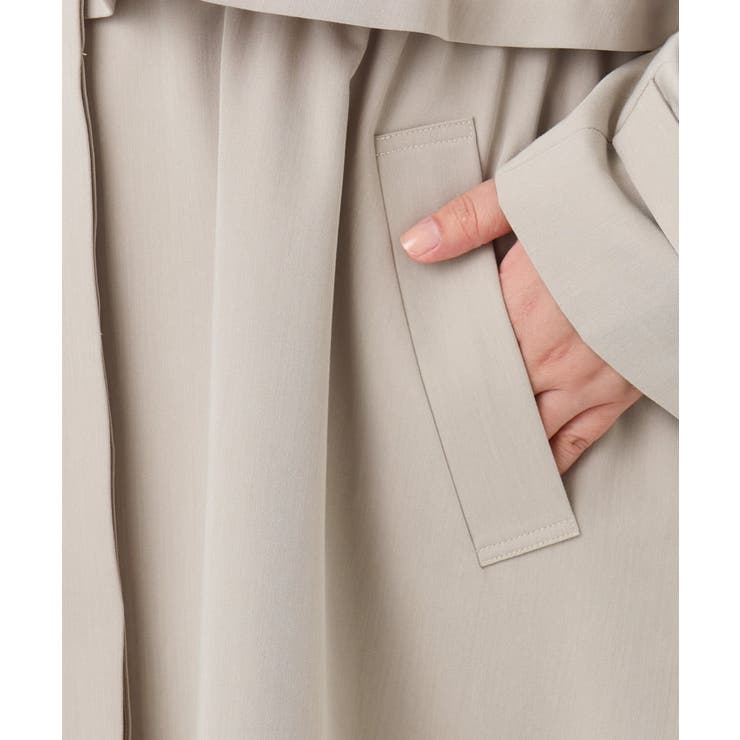 【大きいサイズ】ノーカラートレンチコート | eur3 | 詳細画像18 