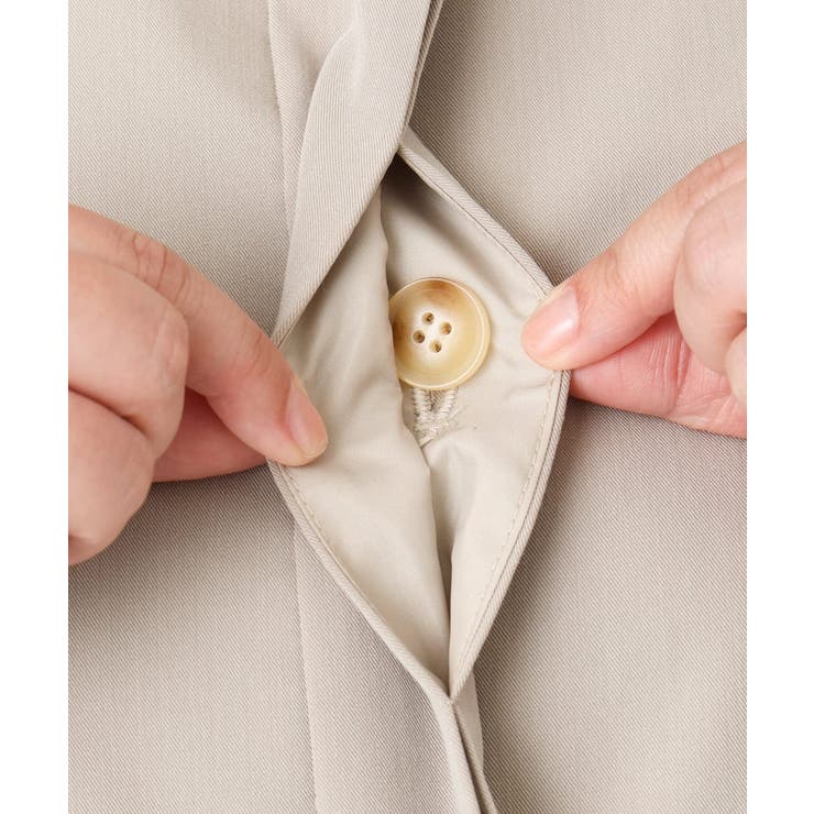 【大きいサイズ】ノーカラートレンチコート | eur3 | 詳細画像21 