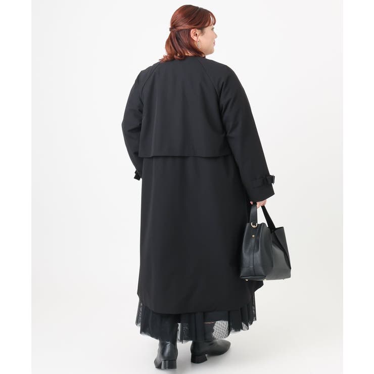 【大きいサイズ】ノーカラートレンチコート | eur3 | 詳細画像27 