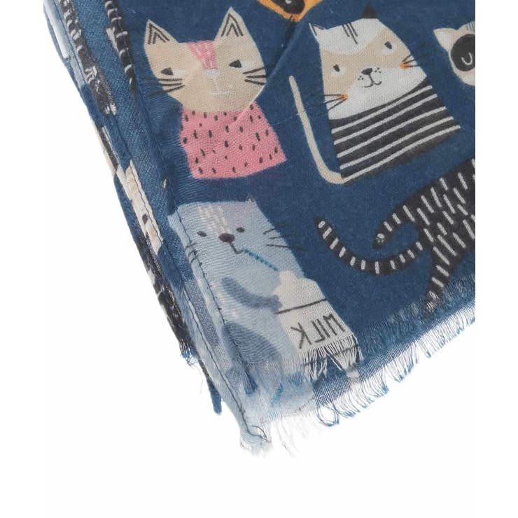 猫モチーフ大判ストール | eur3 | 詳細画像4 