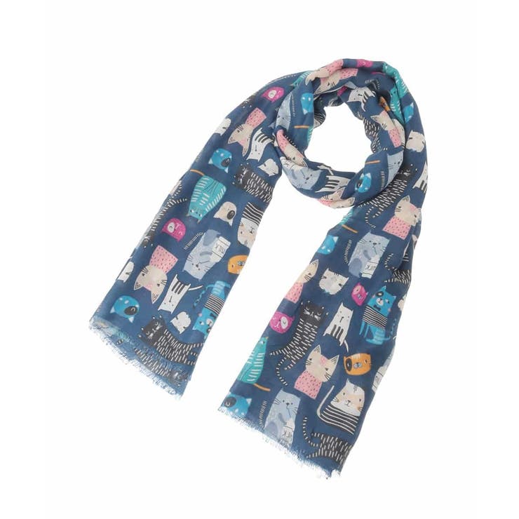 猫モチーフ大判ストール | eur3 | 詳細画像6 