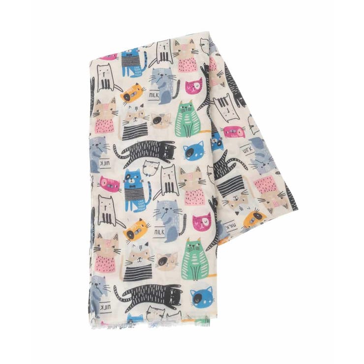 猫モチーフ大判ストール | eur3 | 詳細画像9 