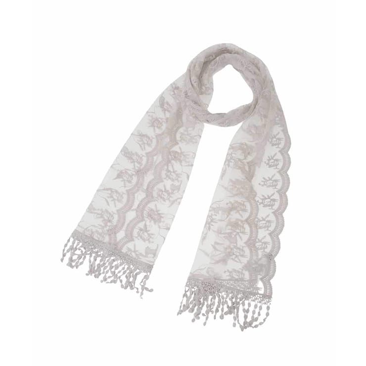 コットン刺繍シアー猫ストール | eur3 | 詳細画像8 