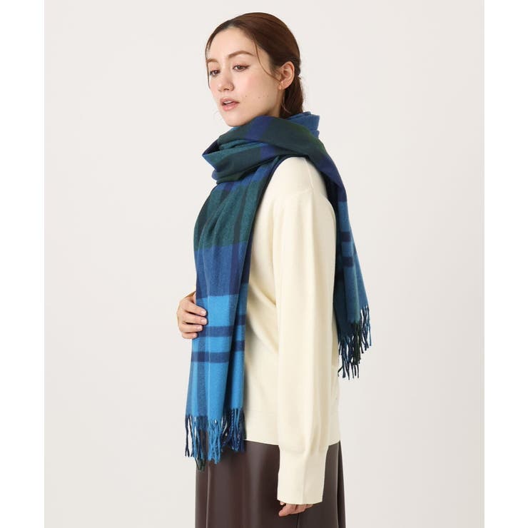 カラーチェックフリンジマフラー | eur3 | 詳細画像10 