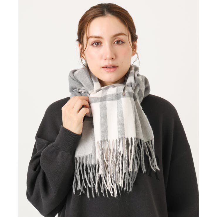 カラーチェックフリンジマフラー | eur3 | 詳細画像16 