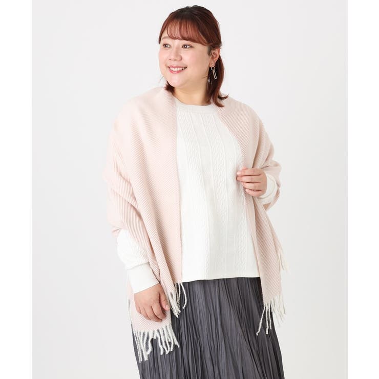 ピンク | フリンジニットマフラー | eur3