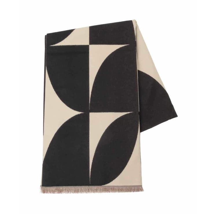 ブラック | モダン柄ストール | eur3