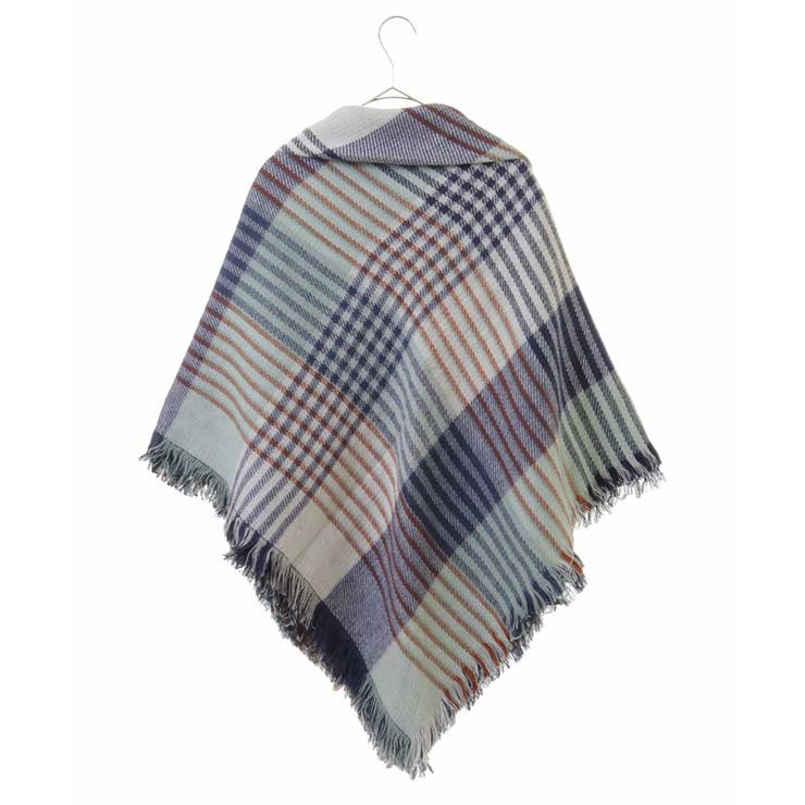 【2WAY/洗える】トグル付きチェック柄大判ストール | eur3 | 詳細画像2 