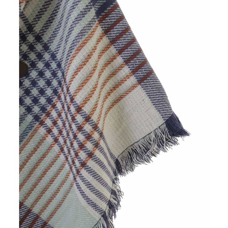 【2WAY/洗える】トグル付きチェック柄大判ストール | eur3 | 詳細画像4 