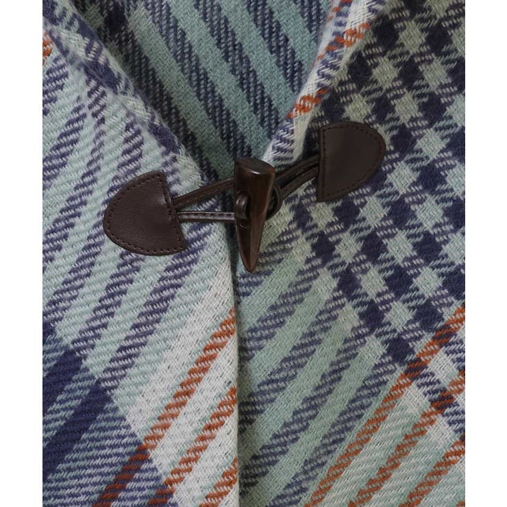 【2WAY/洗える】トグル付きチェック柄大判ストール | eur3 | 詳細画像5 