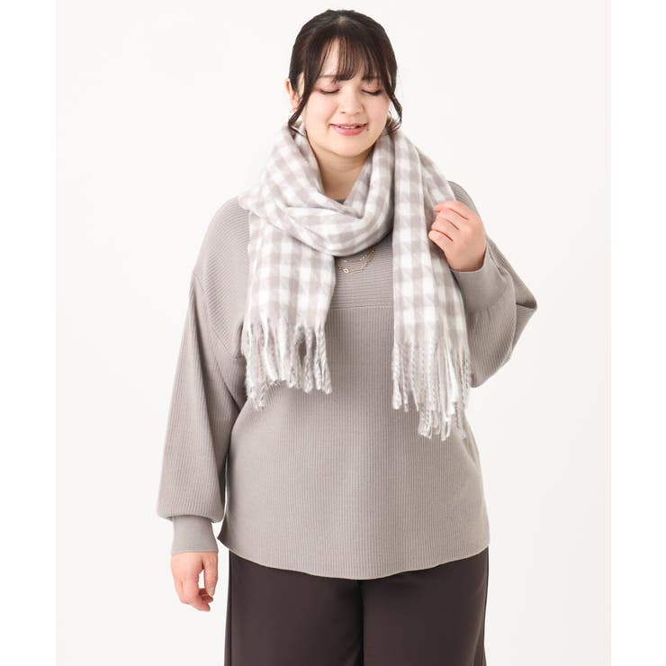 【洗える】モノトーンカラーチェック柄ストール | eur3 | 詳細画像2 