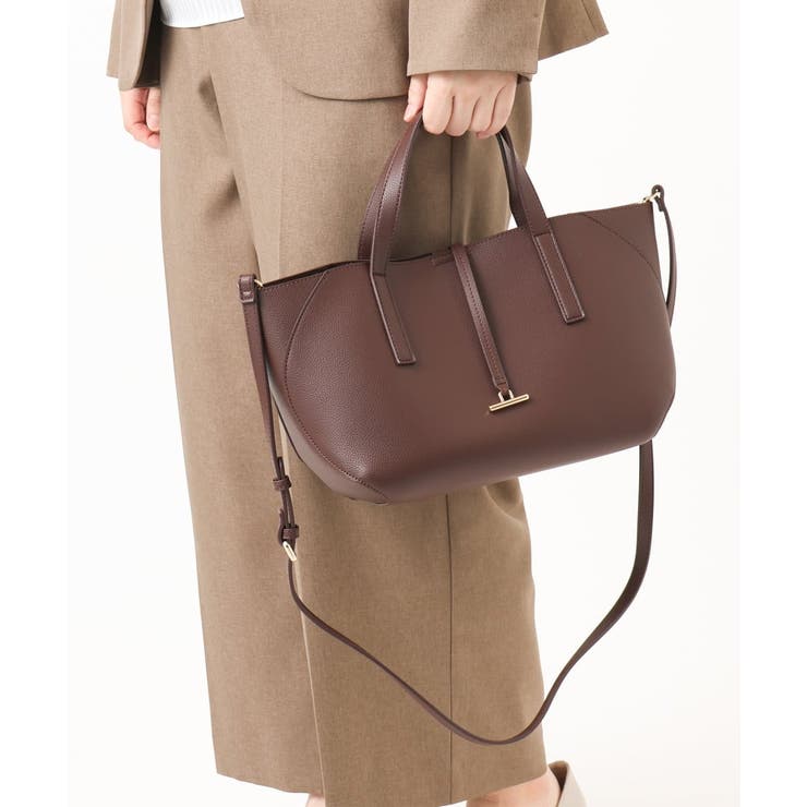 【2WAY】フェイクレザースクエアデザインバッグ | eur3 | 詳細画像2 