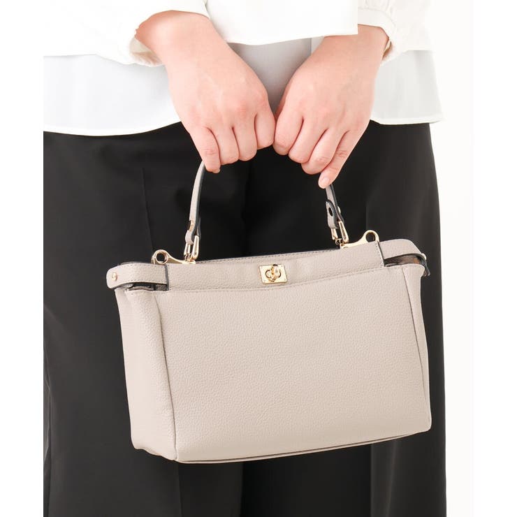 【2WAY】フェイクレザースクエアバッグ | eur3 | 詳細画像1 