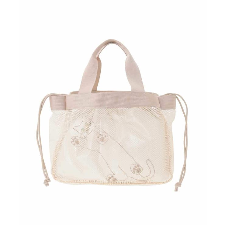 キャット刺繍メッシュトートバッグ | eur3 | 詳細画像2 