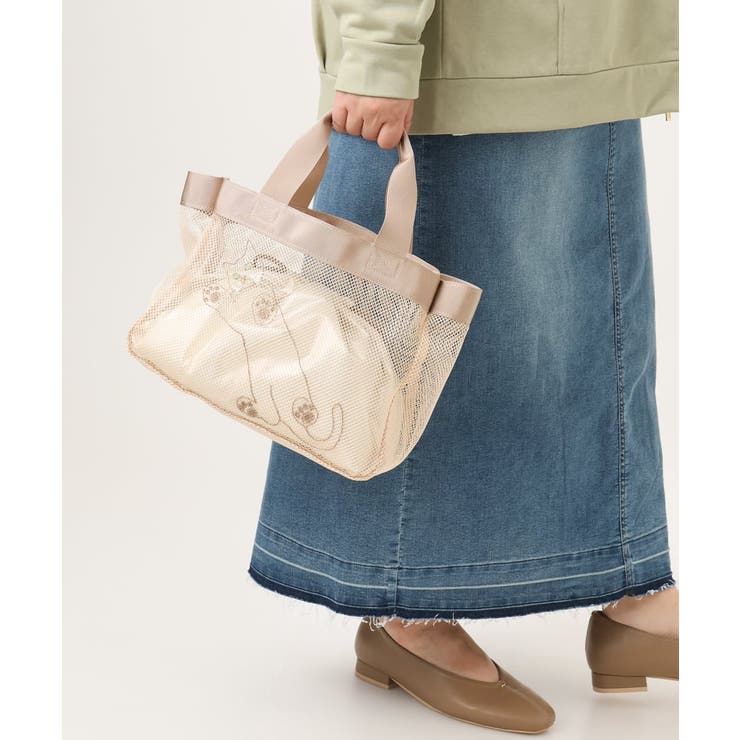 キャット刺繍メッシュトートバッグ | eur3 | 詳細画像7 